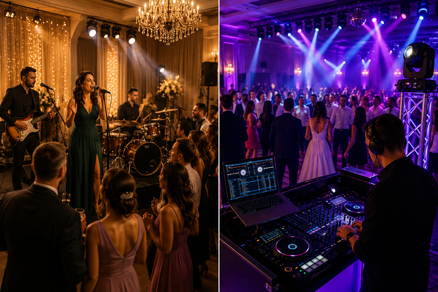 DJ or live band? How to choose the best music for a wedding